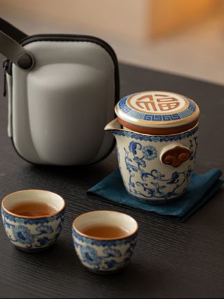 青花户外旅行茶具 #茶具好物推荐 #旅行茶具 #旅行茶具便携包 #户外茶具 #泡茶