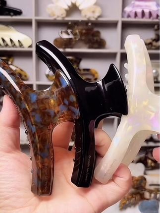法式醋酸弧形发抓女后脑勺发夹头饰抓夹一字鲨鱼夹发卡发饰头发夹#头饰 #发夹 #发夹发饰