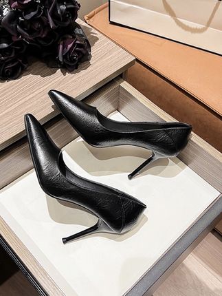 细跟尖头高跟鞋2025秋季新款舒适性感百搭黑色职业工作女单鞋#女鞋穿搭 #时尚高跟鞋 #尖头高跟鞋 #高跟鞋 #细跟高跟