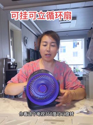 5档风力可调可挂可立的小风扇,可以360度旋转,用起来特别方便#循环扇#桌面风扇#小风扇#自用好物推荐 #夏天必备