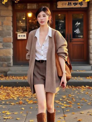 #高级感穿搭 #秋季穿搭 #时尚套装 #慵懒风穿搭 #谁穿谁好看