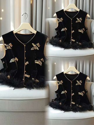 秋冬新中式马甲#上衣穿搭 #优雅气质 #谁穿谁漂亮 #新中式马甲#马甲