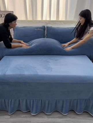 #牛奶绒四件套#四件套#面料柔软亲肤#床上用品