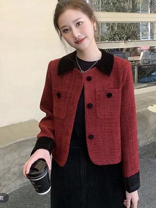 【当天发+运费险】夹棉法式小香风外套女气质名媛红色时尚款RO320#时尚减龄穿搭 #超便宜超划算 #爆款热卖中 #谁穿谁好看 #dou