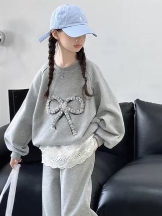 女童时尚韩版花边蝴蝶套装新款秋款#质量杠杠的好 #夏季穿搭 #春秋穿搭 #女童套装 #婴幼儿服饰