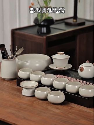 汝窑茶具功夫茶茶具送礼自用都特别好 #唐丰#茶具 #功夫茶 #汝窑 #今天你喝茶了吗
