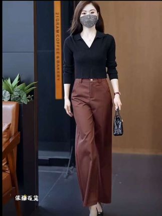 #莱赛尔窄版阔腿裤#2025春夏季薄款高腰时尚百搭休闲直筒裤#
