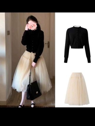 #女装 #爆款热卖中 #穿搭 早秋穿搭一整套财阀千金女装清冷感贵系衣服套装春秋季裙子两件套