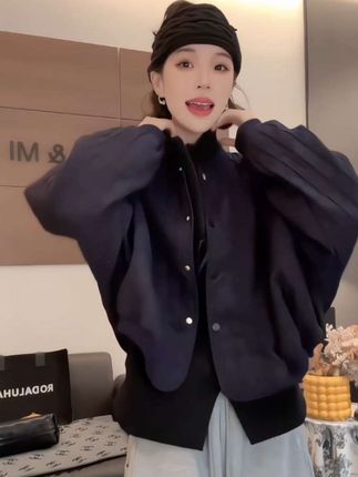 【米米服饰】2025秋季新款“泡芙外套”棒球领百搭短外套 2502-308#高级感穿搭 #穿搭小心机 #小个子穿搭 #外套穿搭