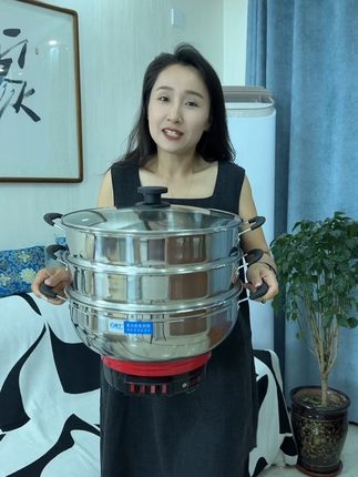 家里喜欢蒸包子馒头的赶紧去抢这个样子大品牌的多功能的电蒸锅,又方便又实用#扬子#电蒸锅#扬子多功能电热锅#锅具电器