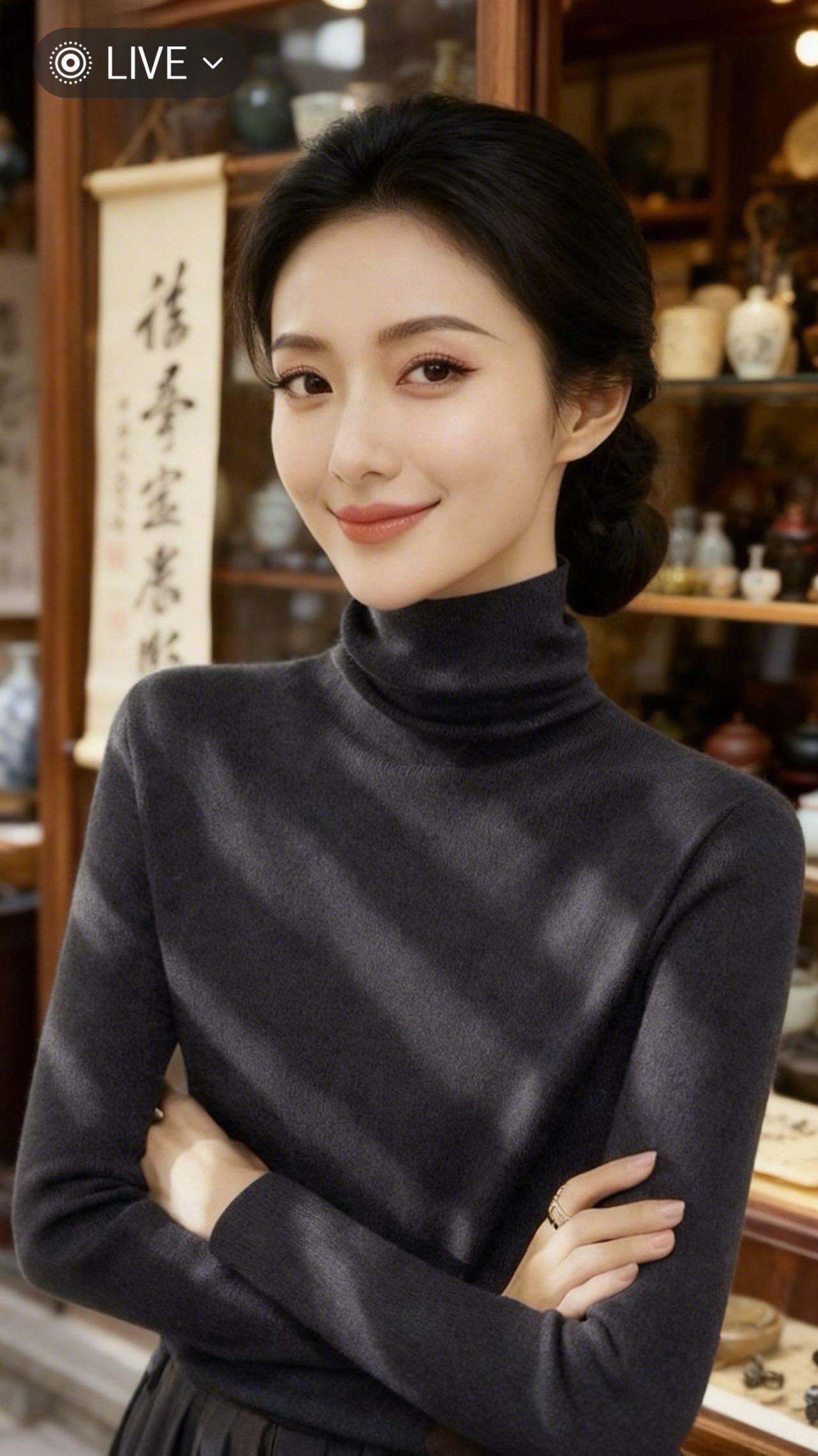 秋季这款堆堆领长袖针织衫,时尚百搭,#高级感穿搭 #打底衫女 #内搭外穿都好看打底衫#面料柔软舒适谁穿谁好看 #无限回购的宝藏单品 高级灰堆堆领大衣外套内搭打底上衣长袖针织衫女2025秋季新款毛衣