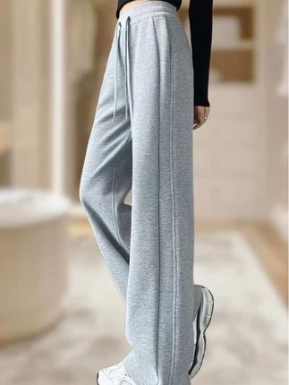 窄版阔腿裤子女2025春秋新款高腰垂感显瘦华棉直筒休闲运动卫裤 #面料柔软舒适 #穿出高级感 #显高显瘦显腿长 #百搭神裤 #裤子穿搭