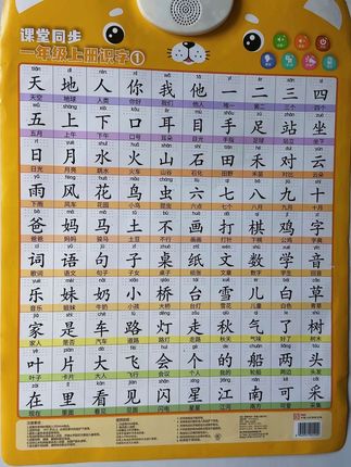 #一年级上册语文#一年级语文#生字#有声挂图#同步生字
