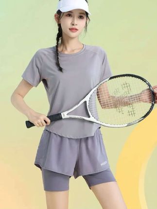 跑步套装健身瑜伽服#瑜伽跑步服#薄款运动套装#户外运动装