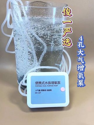 4孔增氧泵 气泡量大,输出均匀,小巧便携#增氧泵 #鱼缸增氧泵 #户外增氧泵 #水族增氧泵 #打氧泵