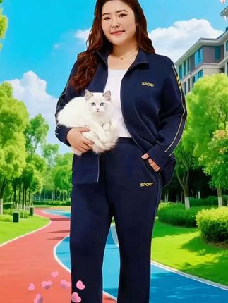#早秋松弛感穿搭 #大码女装 #秋季套装穿出高级感 #2025新款女装