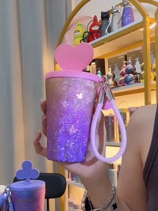 华姐专属不畏熊爱心纯钛咖啡杯 保温保冷保温杯吸管杯心动随手杯 创意#好物推荐🔥 #视频同款 #精致优雅 #携带方便 #咖啡杯