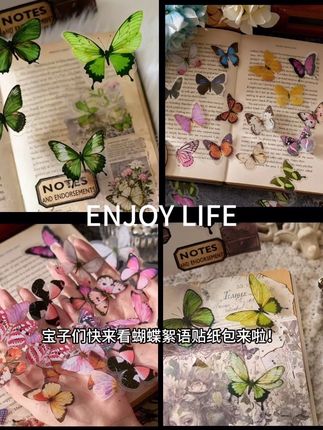 这个贴纸包我敢说没有哪个手账爱好者会不喜欢,都是清一色的花卉和蝴蝶,看着就让人赏心悦目。#手工diy #手工 #手帐er手帐日常 #治愈