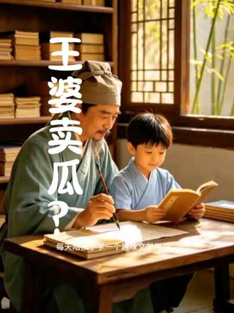 第一天,王婆卖的到底是什么瓜 ? #文学常识积累 #俗语 #陪娃伴读 #长知识
