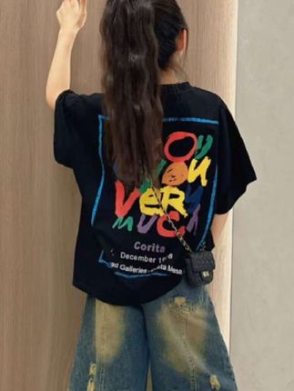 女童美式潮酷范儿短袖上衣卡其休闲裤子2025夏季潮酷#好物推荐#好物分享#每日分享