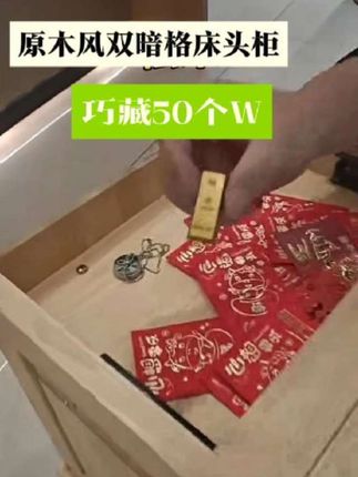 纯实木床头柜,双暗格巧藏50W容量,把杂乱收进木纹里,卧室只剩整洁与暖意。#暗格子床头柜保险柜合二为一#原木风纯实木#榫卯工艺
