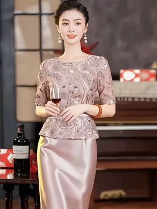 #优雅气质 #婚礼妈妈礼服 #新款连衣裙 #婚庆礼服 #时尚气质穿搭