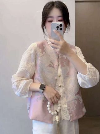 新中式国风刺绣两面穿马夹外套女2025春新款重工复古坎肩马甲衬衫#新中式国风马甲外套#坎肩马甲衬衫#日常分享穿搭 #好物推荐🔥