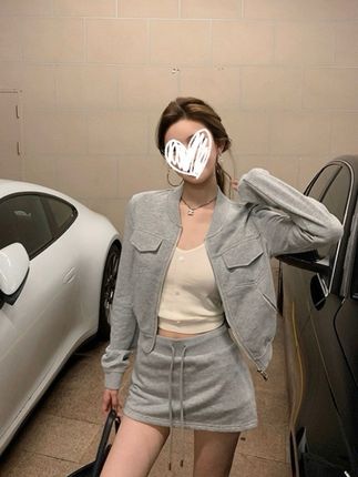 早秋新款时髦舒适超有生命力的活人感上衣外套+半身裙套装Y37 #时髦穿搭 #显瘦#气质#甜美穿搭 #小众设计感