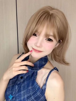 韩系自然蓬松短卷发全头套#好物推荐