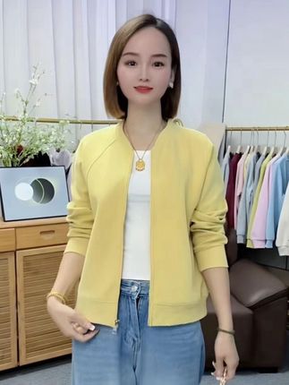 0051正肩(加绒/不加绒)纯色卫衣棒球服韩版短款秋冬休闲百搭外套#棒球服外套 #卫衣开衫外套 #简约穿搭#休闲百搭#谁穿谁好看