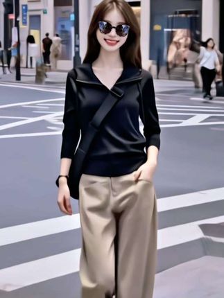 运动通勤百搭洋气时尚套装2025春秋新款小个子潮流品质女装两件套#秋季穿搭 #高级感穿搭 #时尚套装#早秋穿搭公式来了#时尚穿搭