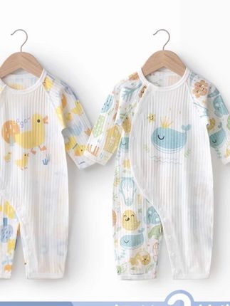 新生婴儿连体衣夏季薄款空调服宝宝长袖哈衣#夏季穿搭 #母婴好物 #夏日穿搭 #儿童必备#儿童衣服