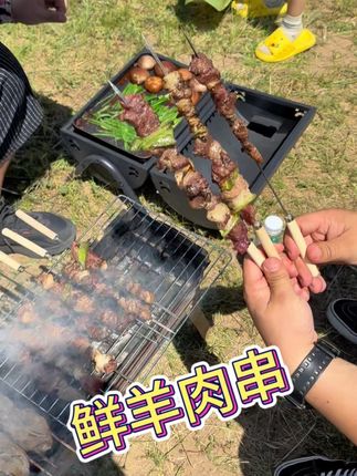 哇鲜羊肉串就是好吃 #羊肉串烧烤