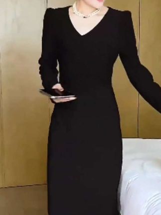 【衣雅严选】8102-894新款原版正版丝光弹力缎长袖显瘦洋气连衣裙#显瘦洋气连衣裙#秋冬新款 #谁穿谁好看#爆款热卖中