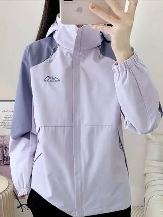 春秋透气薄款#冲锋衣 女户外运动夹克防风防水休闲外登山服#高级穿搭 #外套穿搭 #出游穿搭 #美搭尽显女神范