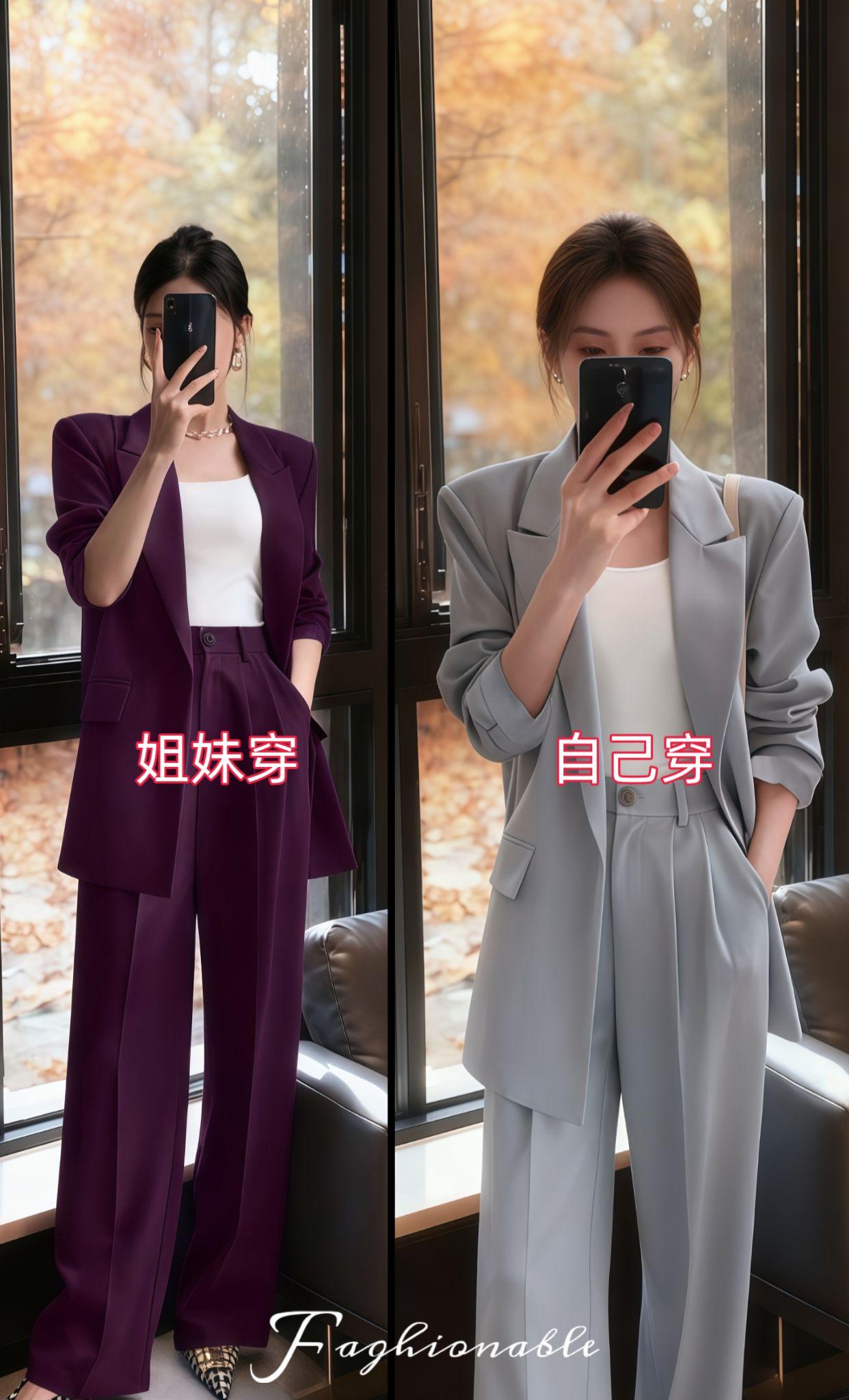紫与蓝的显瘦魔法 2025年这套紫蓝撞色套装,是200斤女生的日常时尚救星。上衣用低饱和紫做V领设计,拉长颈部线条,宽松版型藏住腰腹赘肉;下装搭配天蓝色直筒裤,垂坠面料顺直腿部曲线。紫与浅蓝的碰撞清新又高级,腰部暗藏抽绳勾勒腰线,裤脚微收露出脚踝更显利落。暖光下紫色温柔衬肤,天蓝色注入活力,整套兼顾舒适与显瘦,让日常出行自带松弛时髦感。#职场穿搭 #今天穿什么 #通勤搭配 #高级感穿搭 #优雅气质 @抖加🔥上热门🔥dou+🔥热点宝