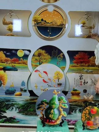 #家居软装搭配 ,沙发背景墙三联画,晶瓷挂画#墙面装饰画#客厅装饰画@巨量千川