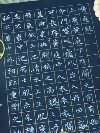 体验了一下黑纸白墨,好看唉,加分了不少,增强了坚持的信心,快来体验一把吧#原创 #写字是一种生活 #小楷 #书法