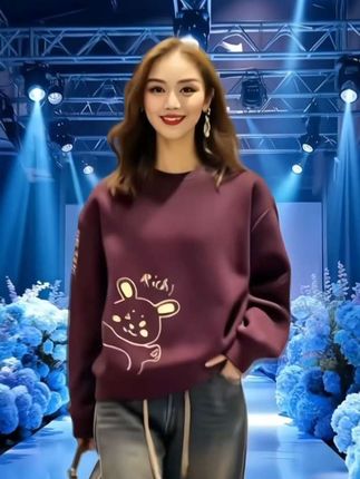 新款宽松加绒卫衣外套#休闲穿搭 #春秋穿搭 #早秋贵气感穿搭