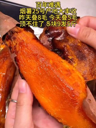山东烟薯,烤出流油幸福感  现挖山东烟薯!烤箱里烤到外皮焦脆,轻轻一掰,蜜糖般的薯肉就流心~ 绵密无丝,甜糯不腻,一口下去全是自然甜香。#烟薯25号 #烤红薯 #红薯🍠 #烤烟薯 #蜜薯