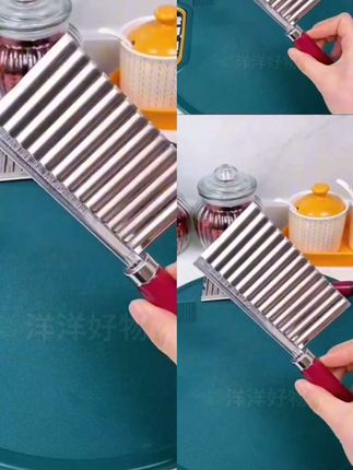 多功能商用切狼牙土豆波浪刀家用加厚切丝波纹便携薯条切花神器#超级好用的神器 #好物分享
