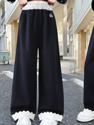 女童裤子2025秋季新款高弹针织牛仔中大童时尚休闲长裤#儿童休闲裤#早秋穿搭 #针织牛仔裤#显高显瘦显腿长 #谁穿谁好看