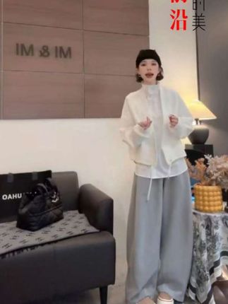 【米米私服】小众设计师款中山领百搭纯色无扣V领外套-LL02#每日分享 #简约穿搭 #穿出高级感 #新品穿搭 #女装穿搭