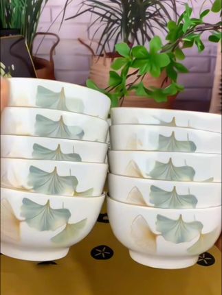 银杏时光米饭碗#米饭碗 #陶瓷 #陶瓷餐具 #碗 #美观实用