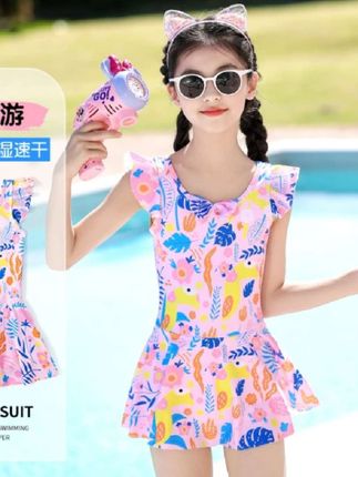 #女童泳衣 #女童连体游泳衣#女宝宝泳衣 #女大童泳衣#女童裙式泳衣