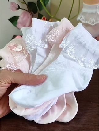 💕爆款的公主袜来了,都是实物实拍,没有经过P图,3d立体蕾丝柔软透气,无骨袜头缝合不磨小脚丫,不臭脚不变形#透气舒适 #女袜 #夏日必备 #纯棉袜