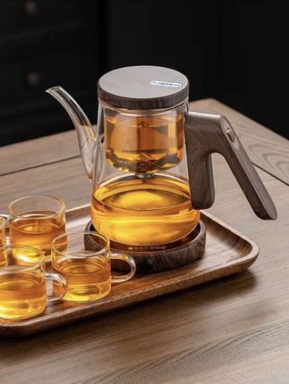 全玻璃内胆磁吸飘逸杯家用 茶水分离泡 茶壶耐高温办公室冲茶器#茶壶茶具 #泡茶壶#玻璃茶具