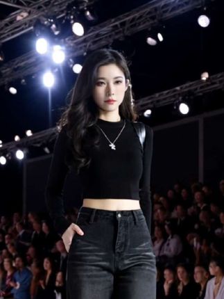 黑色牛仔裤女2025新款秋季版型好看百搭裤子高腰直筒裤美式阔腿裤#好身材好气质 #高端大气 #气场全开 #引领时尚潮流