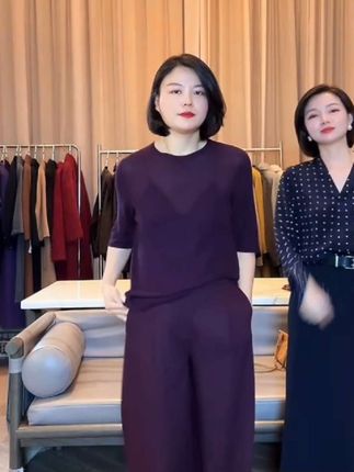 TANTAN 百搭显瘦气质圆领短袖T恤2552#优雅气质 #高级感穿搭