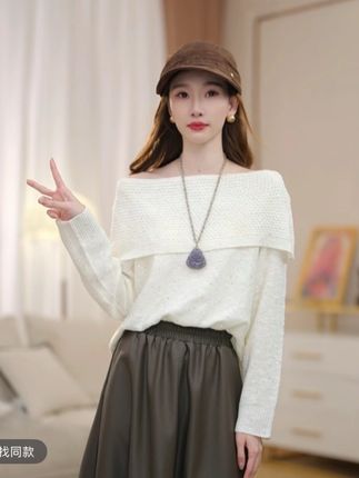 【泡沫】马克华菲2025年新款秋季上衣毛衣百搭显瘦F53004A630#品牌女装 #秋季穿搭 #韩系穿搭 #品质女装 #温柔风穿搭 @DOU+小助手